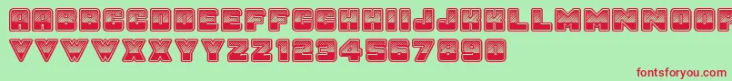 SunsetGp Font – Red Fonts on Green Background