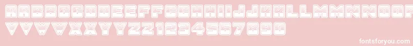 SunsetGp-Schriftart – Weiße Schriften auf rosa Hintergrund
