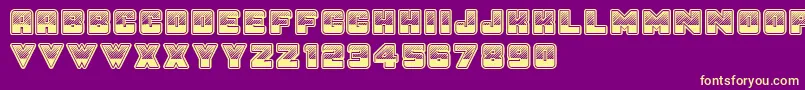 SunsetGp Font – Yellow Fonts on Purple Background