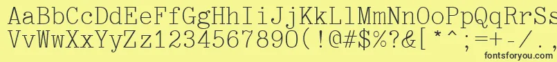 Optimusctt Font – Black Fonts on Yellow Background