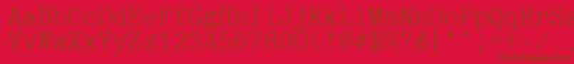 Optimusctt Font – Brown Fonts on Red Background