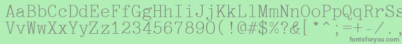 フォントOptimusctt – 緑の背景に灰色の文字