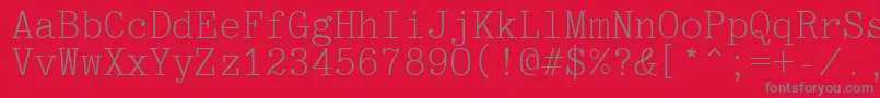 Optimusctt Font – Gray Fonts on Red Background