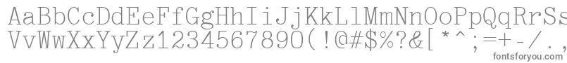 Optimusctt-fontti – harmaat kirjasimet valkoisella taustalla
