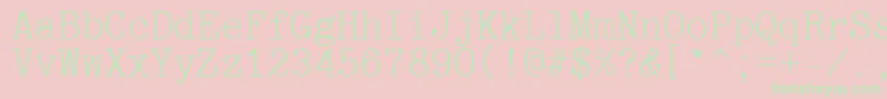 Optimusctt Font – Green Fonts on Pink Background