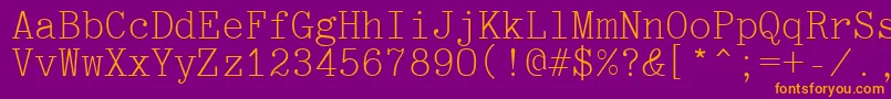 Optimusctt Font – Orange Fonts on Purple Background