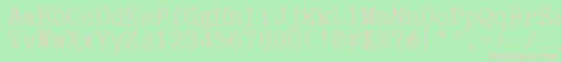 Optimusctt Font – Pink Fonts on Green Background