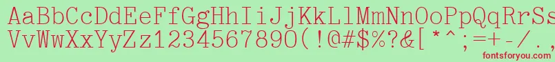 Optimusctt Font – Red Fonts on Green Background