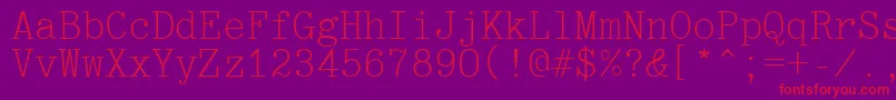 Optimusctt Font – Red Fonts on Purple Background