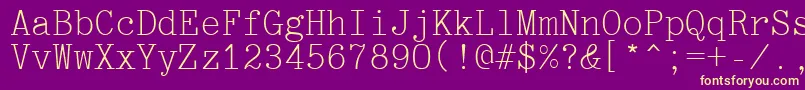 Optimusctt Font – Yellow Fonts on Purple Background