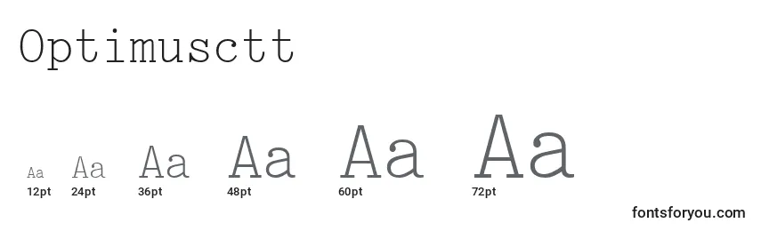 Optimusctt Font Sizes