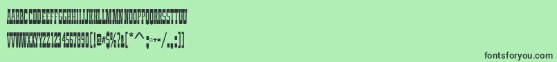 フォントZirkuscomd – 緑の背景に黒い文字