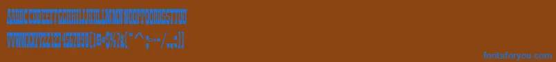 Zirkuscomd Font – Blue Fonts on Brown Background
