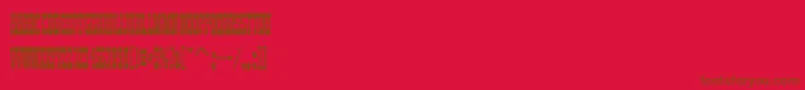 Zirkuscomd Font – Brown Fonts on Red Background