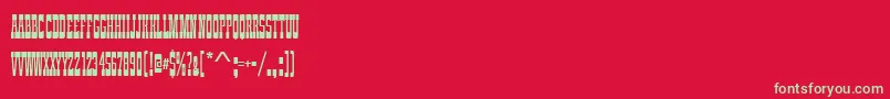 Zirkuscomd Font – Green Fonts on Red Background