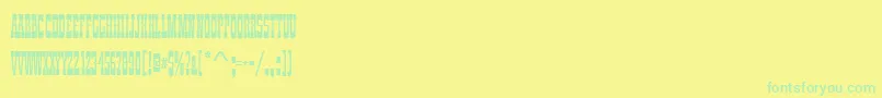 Zirkuscomd Font – Green Fonts on Yellow Background