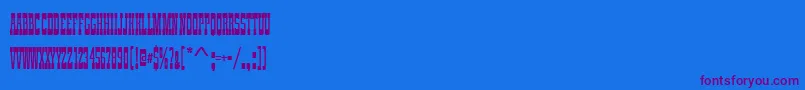 Zirkuscomd Font – Purple Fonts on Blue Background