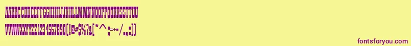 Zirkuscomd Font – Purple Fonts on Yellow Background