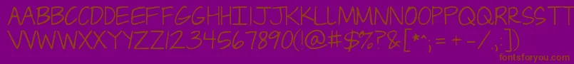 Jandacapslock Font – Brown Fonts on Purple Background