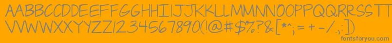 Jandacapslock Font – Gray Fonts on Orange Background