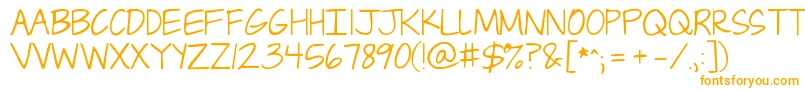 Jandacapslock Font – Orange Fonts on White Background