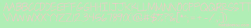 Jandacapslock Font – Pink Fonts on Green Background