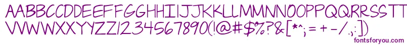 Jandacapslock Font – Purple Fonts on White Background