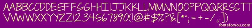 Jandacapslock Font – Yellow Fonts on Purple Background