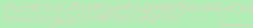 BraydenScriptRegular Font – Pink Fonts on Green Background