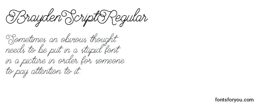 BraydenScriptRegular Font
