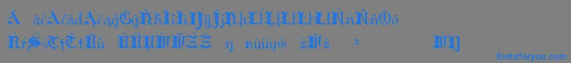 HildaSonnenscheinExtraCharacters Font – Blue Fonts on Gray Background
