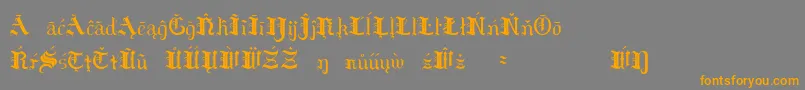 HildaSonnenscheinExtraCharacters Font – Orange Fonts on Gray Background