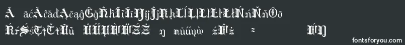 フォントHildaSonnenscheinExtraCharacters – 白い文字