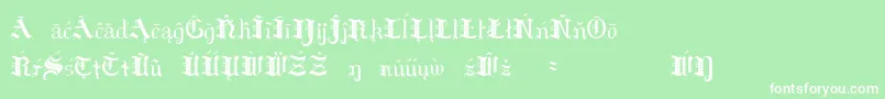 HildaSonnenscheinExtraCharacters Font – White Fonts on Green Background