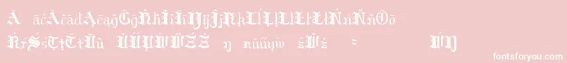 HildaSonnenscheinExtraCharacters Font – White Fonts on Pink Background