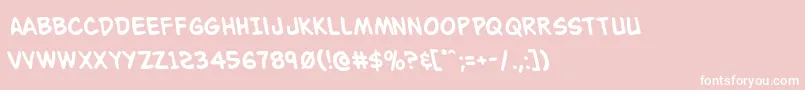 Buddychampionleft Font – White Fonts on Pink Background