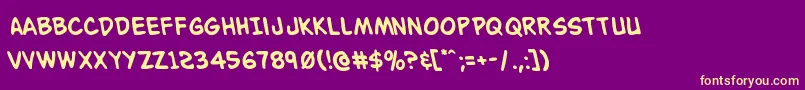 Buddychampionleft Font – Yellow Fonts on Purple Background