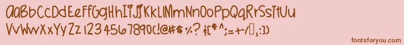 Missionpossible Font – Brown Fonts on Pink Background