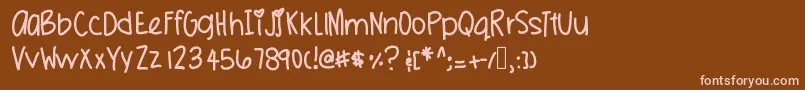 Missionpossible Font – Pink Fonts on Brown Background