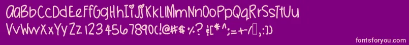 Missionpossible Font – Pink Fonts on Purple Background