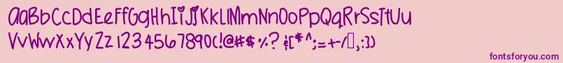 Missionpossible Font – Purple Fonts on Pink Background