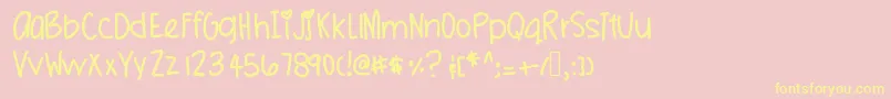 Missionpossible Font – Yellow Fonts on Pink Background