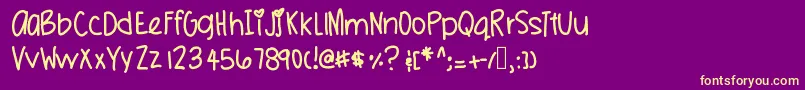 Missionpossible Font – Yellow Fonts on Purple Background