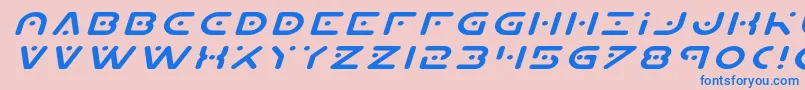 Planetxexpandital Font – Blue Fonts on Pink Background