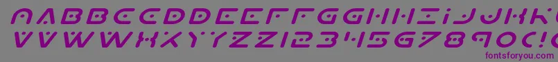 Planetxexpandital Font – Purple Fonts on Gray Background