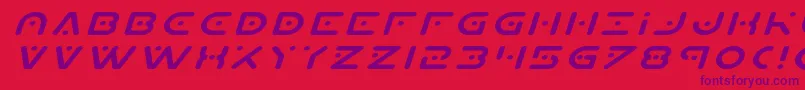 Planetxexpandital Font – Purple Fonts on Red Background