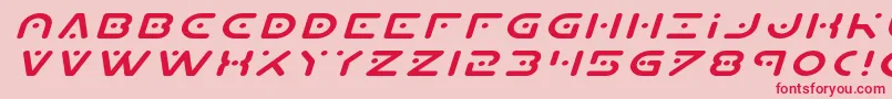 Planetxexpandital Font – Red Fonts on Pink Background