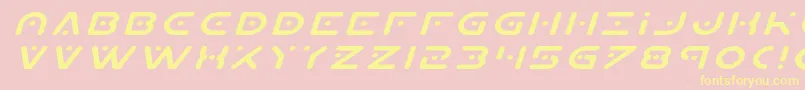 Planetxexpandital Font – Yellow Fonts on Pink Background