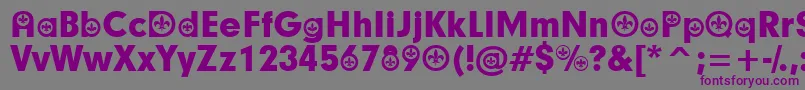 FrenchParticipants Font – Purple Fonts on Gray Background