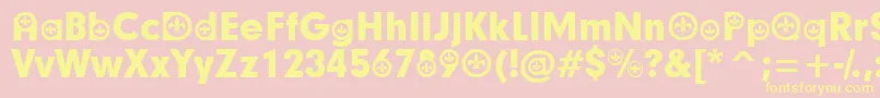 FrenchParticipants Font – Yellow Fonts on Pink Background